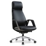 Eureka SERENE Napa Leather Executive Office Chair (Black) - Image 2