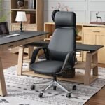 Eureka SERENE Napa Leather Executive Office Chair (Black) - Image 13