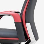 Eureka SERENE Napa Leather Executive Office Chair (Black/Red) - Image 7