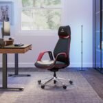 Eureka SERENE Napa Leather Executive Office Chair (Black/Red) - Image 10