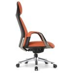 Eureka SERENE Napa Leather Executive Office Chair (Orange/Red) - Image 3