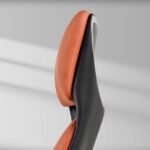 Eureka SERENE Napa Leather Executive Office Chair (Orange/Red) - Image 5