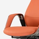 Eureka SERENE Napa Leather Executive Office Chair (Orange/Red) - Image 10