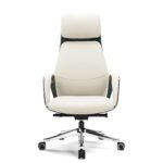 Eureka SERENE Napa Leather Executive Office Chair (Off White)