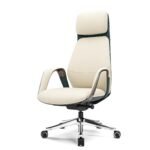 Eureka SERENE Napa Leather Executive Office Chair (Off White) - Image 2