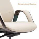 Eureka SERENE Napa Leather Executive Office Chair (Off White) - Image 8