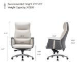 Eureka Royal II High Back Executive Office Chair (Beidge Grey) - Image 10