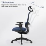Eureka Skylar Modern Mesh Office Chair (Blue) - Image 7
