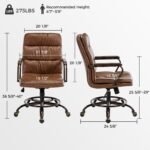 Eureka Regal PU Leather Office Chair - Image 9