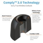 Comply Headphone Ear Tips for Sony True Wireless (Black) [Assorted] - Image 2
