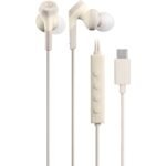 Audio-Technica USB-C Wired Noise Cancelling In-Ear Headphones (Beige)