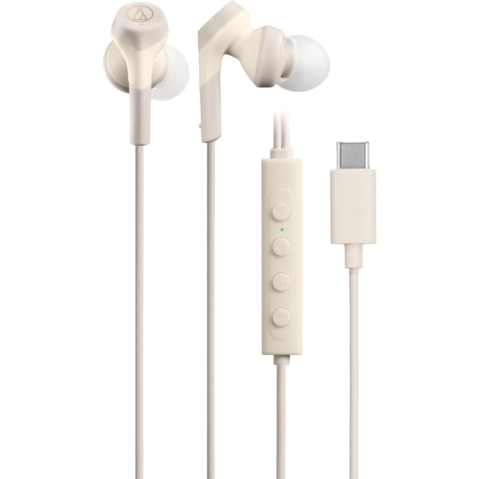 807360-Product-0-I-639213299404344731.jpg Audio-Technica USB-C Wired Noise Cancelling In-Ear Headphones (Beige) - Image 1