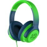 Moki Mixi Type-C Wired Volume Limited Kids Over-Ear Headphones (Green/Blue)