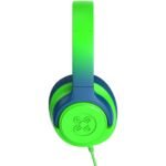 Moki Mixi Type-C Wired Volume Limited Kids Over-Ear Headphones (Green/Blue) - Image 3