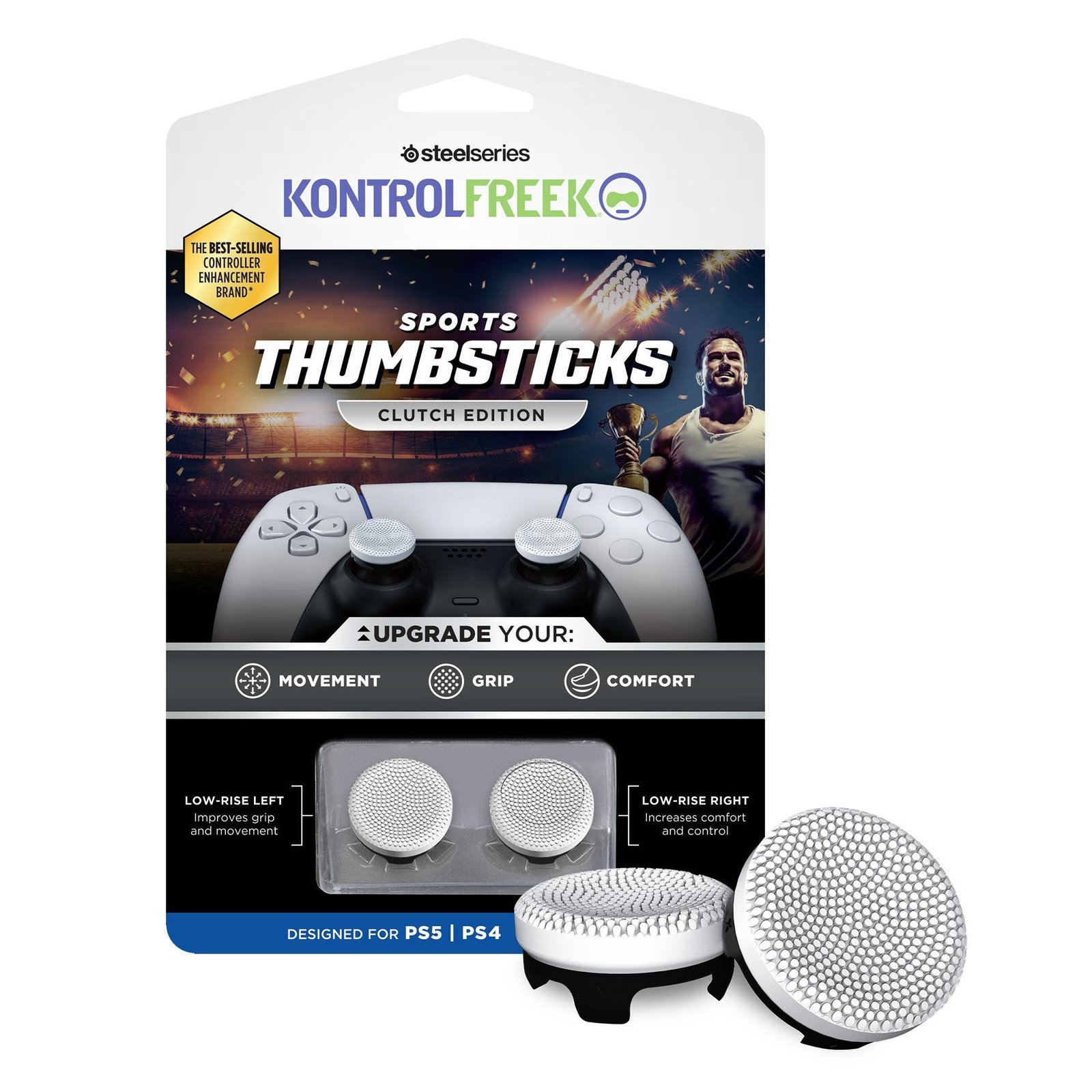 814229-Product-0-I-639062820603337206.jpg KontrolFreak Sports Clutch (White/Black) for PlayStation - Image 1