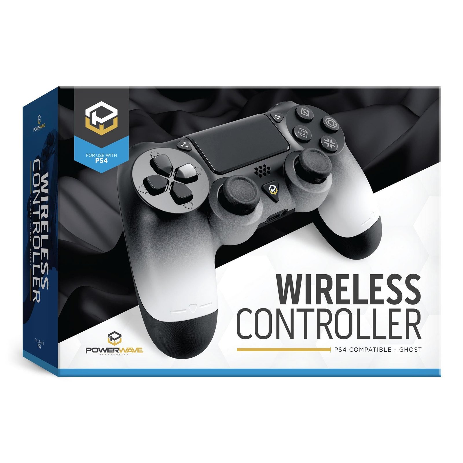 814245-Product-0-I-638853690003448131.jpg Powerwave Wireless Controller for PlayStation 4 (Ghost) - Image 1