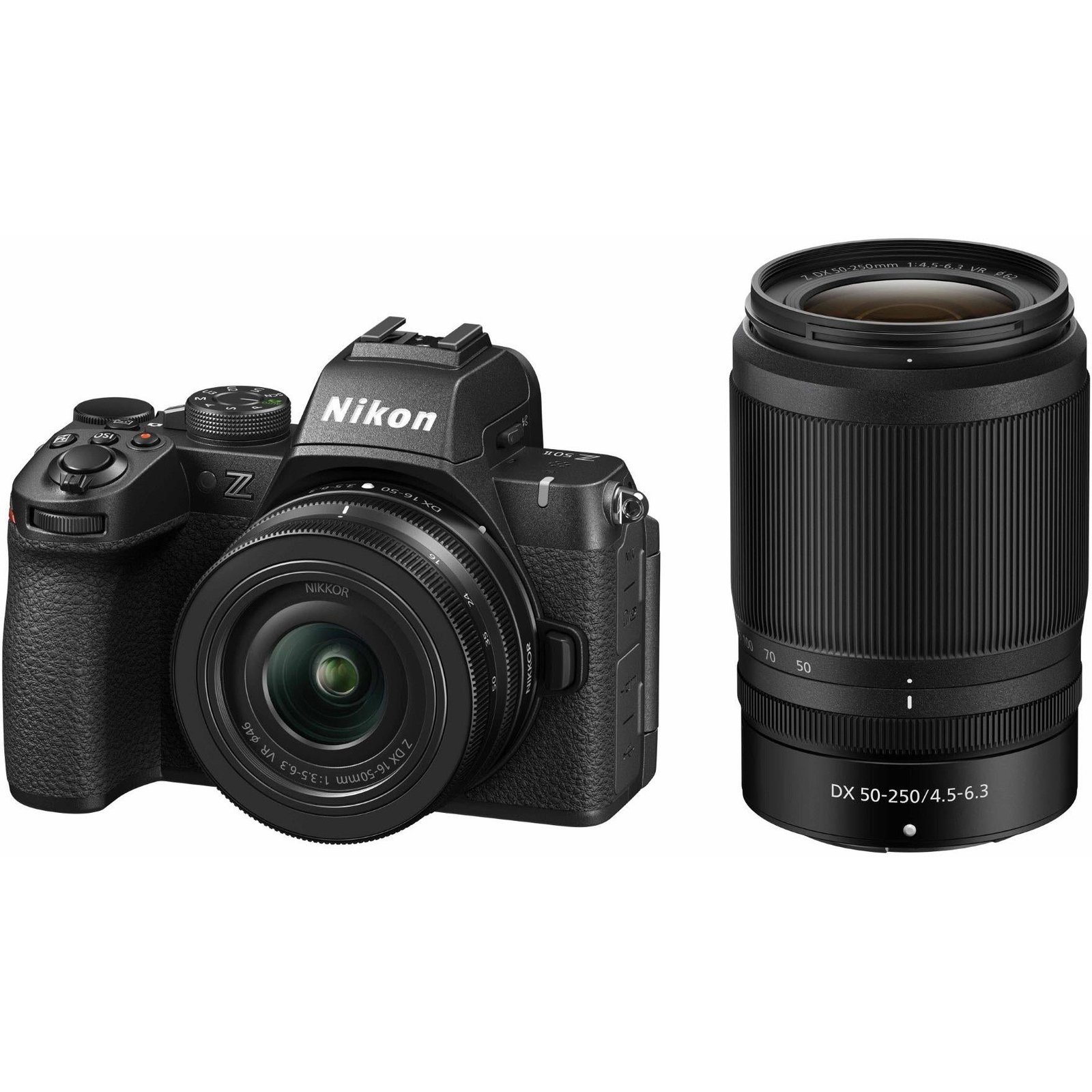 815534-Product-0-I-638856426609277989.jpg Nikon Z50II Mirrorless Camera with NIKKOR Z DX 16-50mm & 50-250mm Kit - Image 1
