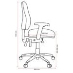 Buro Roma 3 Lever High Back With Seat Slide With Arms Charcoal - Image 3
