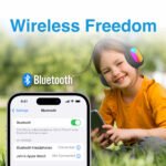 Laser Kids Wireless Headphones – Volume Limited (Black) - Image 4