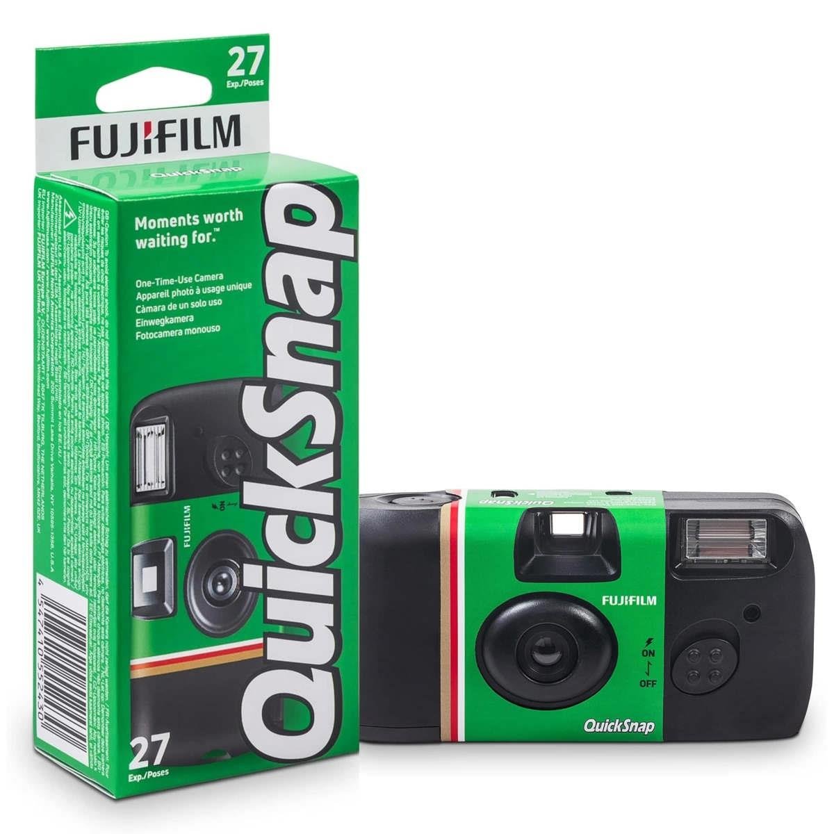 831153-Product-0-I-638918672452596074.jpg Fujifilm QuickSnap Flash Disposable Camera (27 Exposures) - Image 1