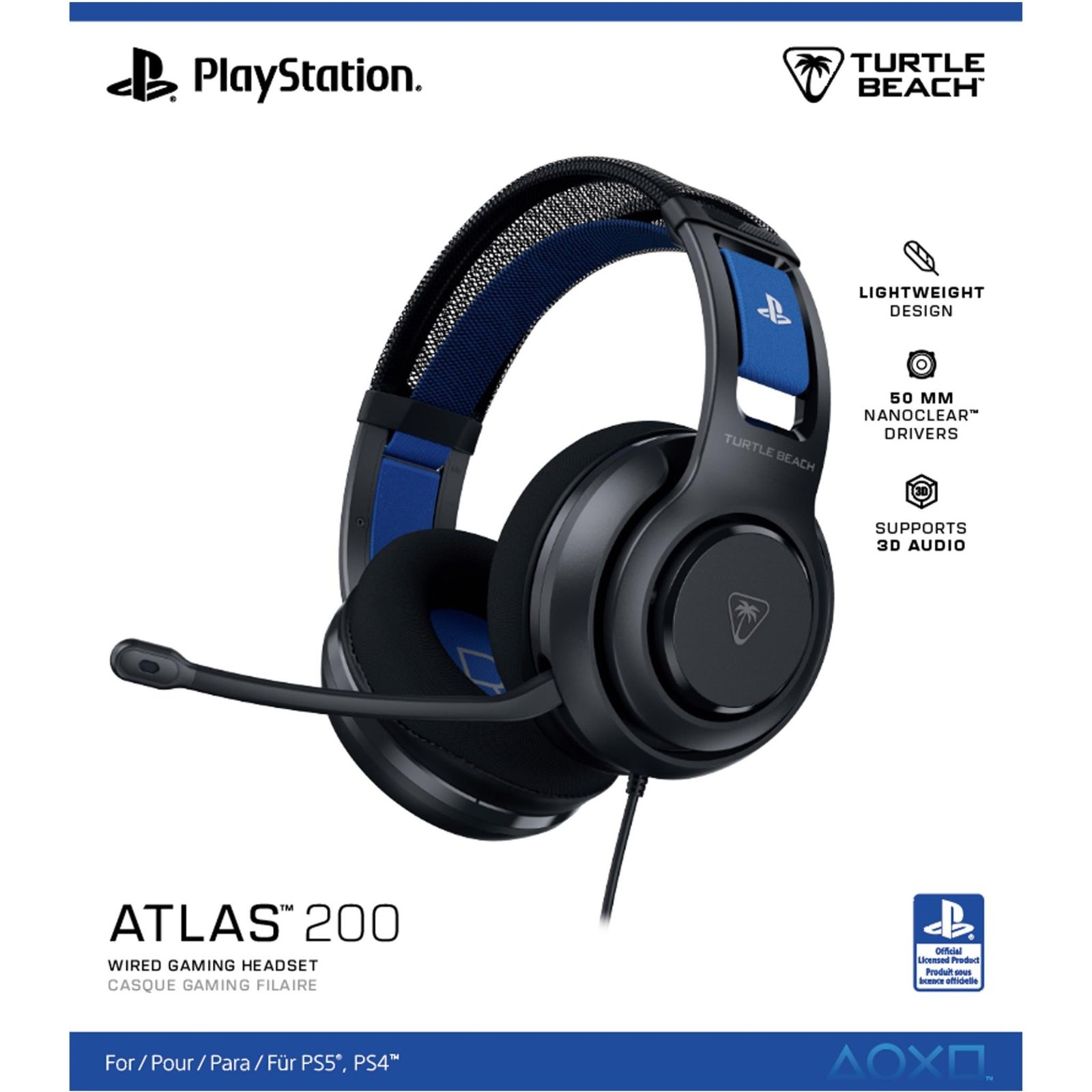 835271-Product-0-I-638924729403805650.jpg Turtle Beach® Atlas™ 200 Wired Gaming Headset for PlayStation (Black) - Image 1