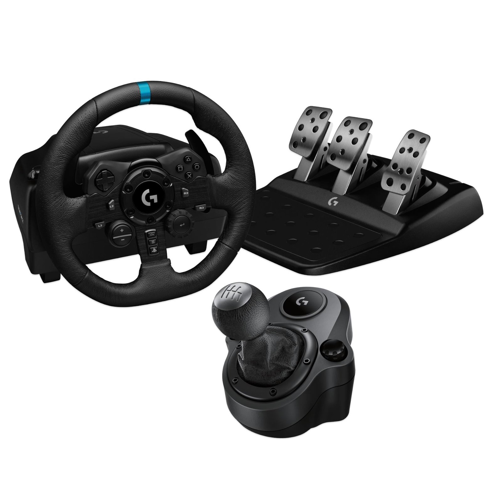 835289-Product-0-I-638941966818601630.jpg Logitech G G923 SE TRUEFORCE Racing Wheel + Pedals and Shifter for PlayStation - Image 1