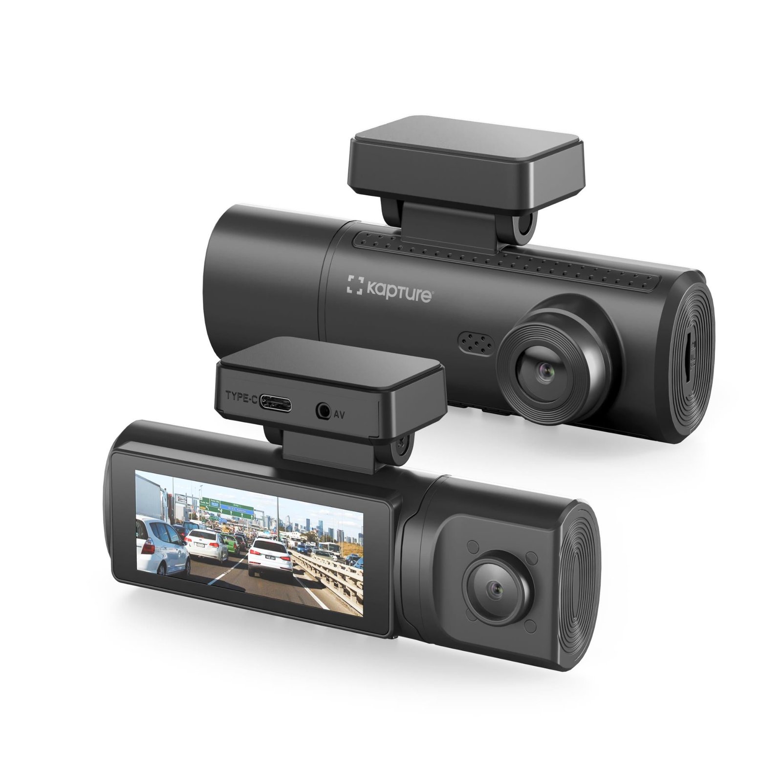 840001-Product-0-I-638947129843609565.jpg Kapture KPT-3300 4K Front & 1080p Rear Dash Camera with 3.2" Screen GPS Logger - Image 1
