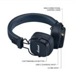 Marshall MAJOR V Wireless On-Ear Bluetooth Headphones (Midnight Blue) - Image 9