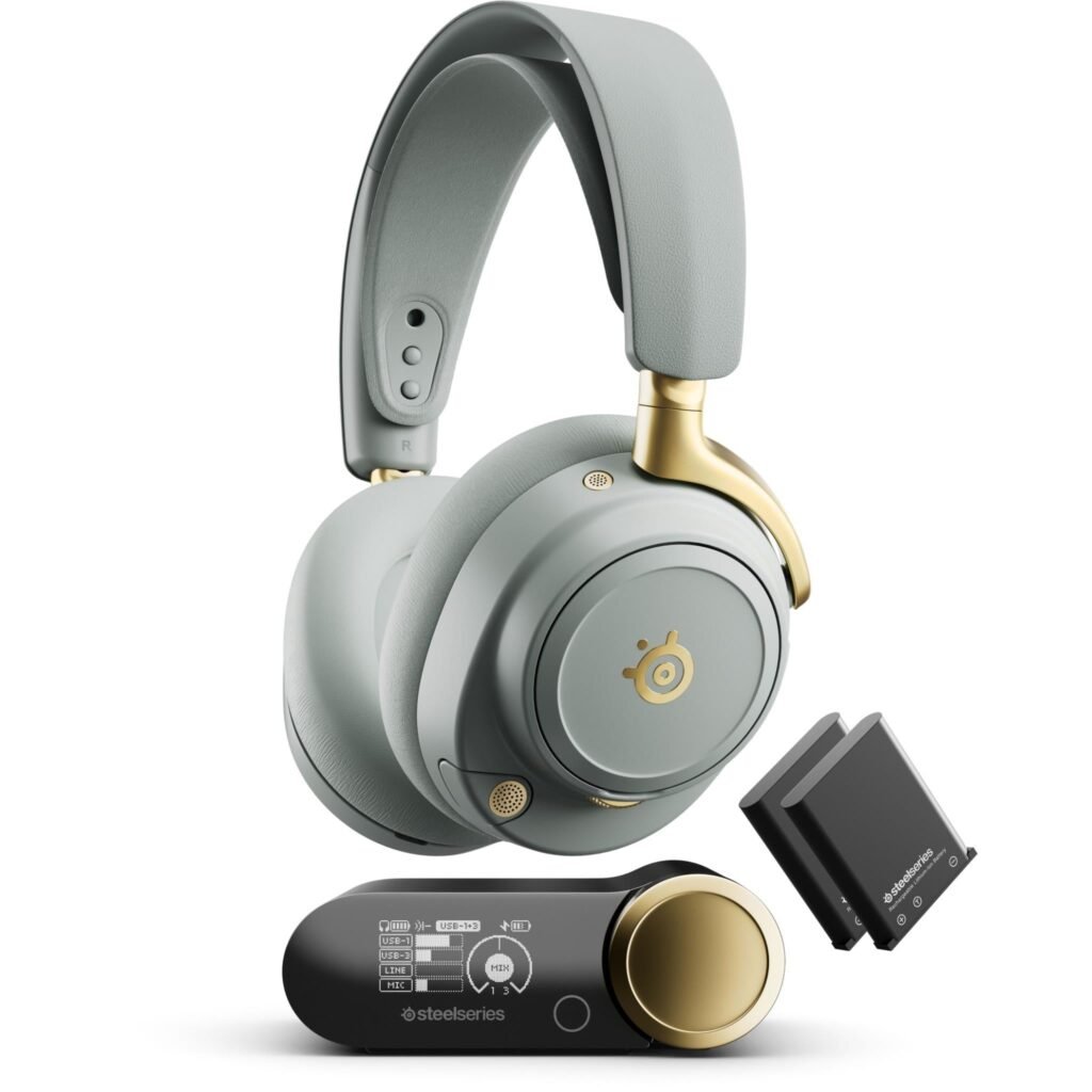 SteelSeries Arctis Nova Elite Wireless Gaming Headset (Sage & Gold)