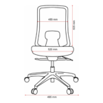 Buro Elan Office Chair with Arms Light Grey - Image 3