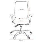 Buro Tidal High Back Chair Fully Upholstered With Arms Black - Image 3