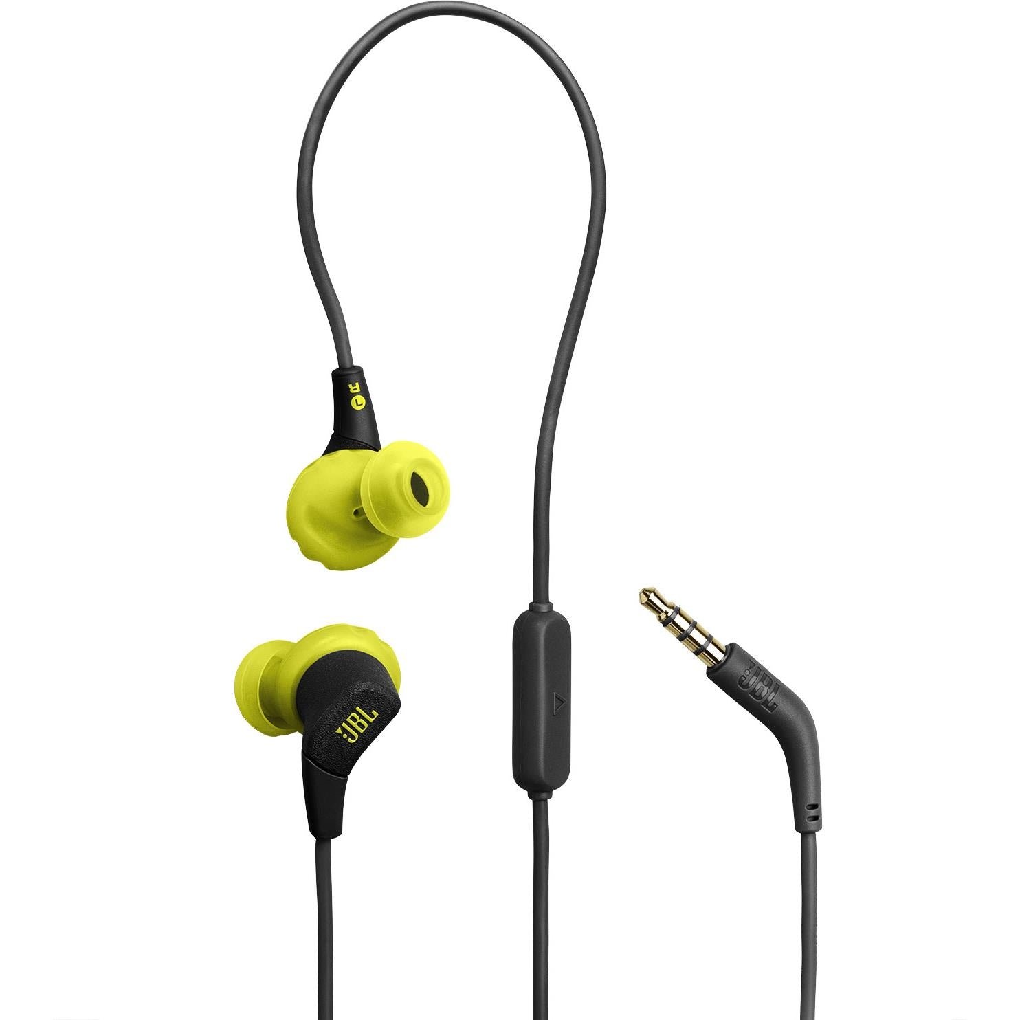 883615-Product-0-I-639056595002263980.jpg JBL Endurance Run 3 Waterproof Wired In-Ear Headphones (Black/Lime) - Image 1