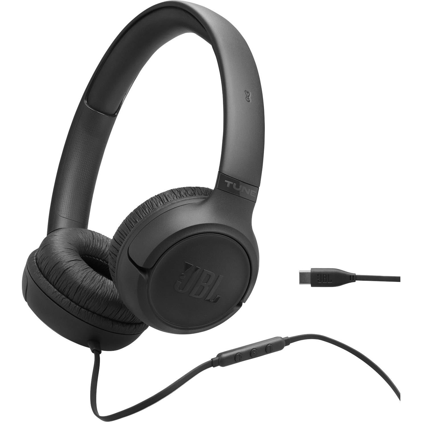 883622-Product-0-I-639067910405139685.jpg JBL Tune 530 Wired USB-C On-Ear Headphones (Black) - Image 1