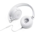 JBL Tune 500 Wired On-ear Headphones (White) - Image 3