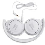 JBL Tune 500 Wired On-ear Headphones (White) - Image 4