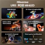 Hisense 85" UR8SAU ULED 4K UHD RGB Mini-LED Smart TV [2026] - Image 7