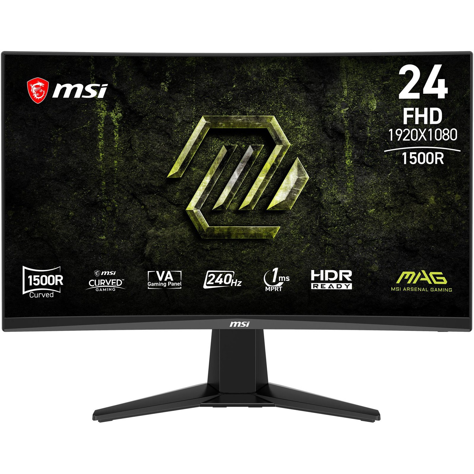 896084-Product-0-I-639123331203052636.jpg MSI MAG 245C 24" Full HD 240Hz Rapid VA Curved Gaming Monitor - Image 1