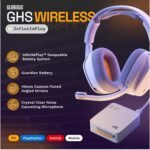 Glorious GHS Wireless InfinitePlay Wireless Gaming Headset for PC, PS5, PS4, Switch (White) - Image 2