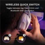 Glorious GHS Wireless InfinitePlay Wireless Gaming Headset for PC, PS5, PS4, Switch (White) - Image 7