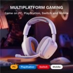 Glorious GHS Wireless InfinitePlay Wireless Gaming Headset for PC, PS5, PS4, Switch (White) - Image 10