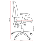 Buro Roma 3 Lever High Back With Seat Slide With Arms Black - Image 5