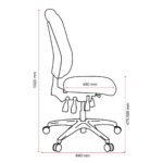 Buro Tidal High Back Chair Fully Upholstered With Arms Teal - Image 5