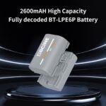 ZGCINE BT-LPE6P Camera Battery for Canon EOS R5 Mark II,R6 Mark II Camera (2600mAh Grey) - Image 3