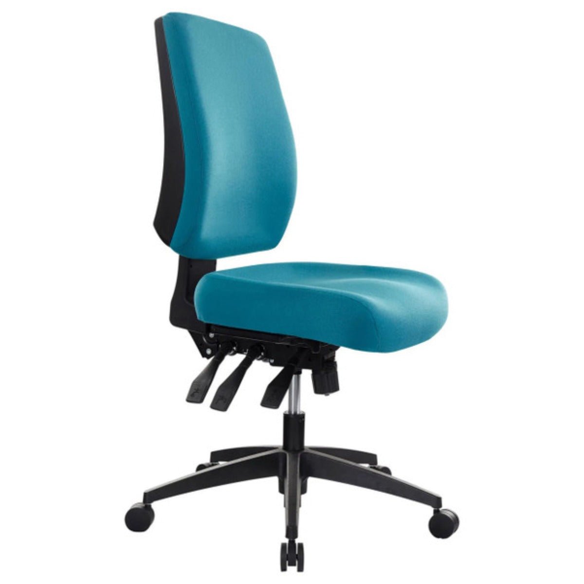 9113a889ae0542fabbc230041b1dd6ca.jpg Buro Tidal Medium Back Chair Fully Upholstered Without Arms Teal - Image 1
