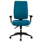 Buro Tidal High Back Chair Fully Upholstered With Arms Teal - Image 2
