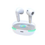 Laser TWS Earbuds with LED Display (White) - Image 3