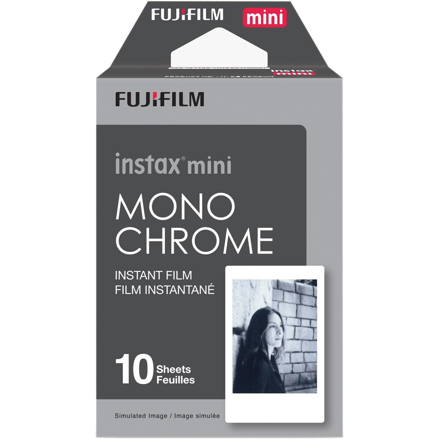 996622-Product-0-I.jpg Fujifilm Instax Mini Film Monochrome for Instax Mini Cameras (10 Pack) - Image 1
