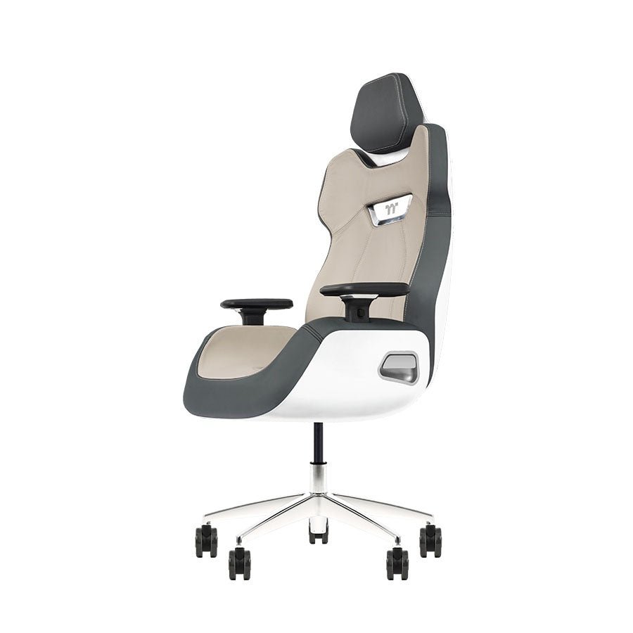 a91fb7b1066f440c9e6c65b56959415b.jpg Thermaltake ARGENT E700 Leather Gaming Chair (Glacier White with Slate Gray) - Image 1