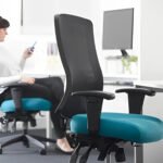 Buro Tidal Mesh High Back Chair With Arms Teal - Image 5