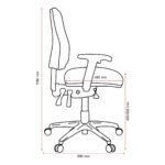 Buro Roma 3 Lever High Back With Seat Slide Without Arms Charcoal - Image 3